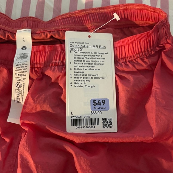 Lululemon Pink Athletic Shorts - Picture 3 of 3